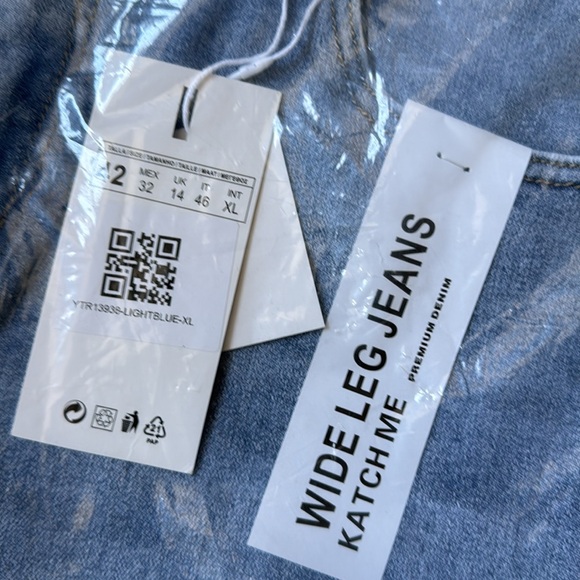 Katch Me Casual Mid-Rise Denim Multi-Pocket Stretchy Jeans Size 12 New With Tags - Picture 6 of 9